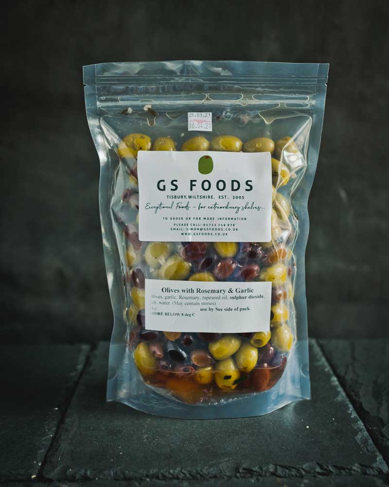 Rosemary & Garlic Olives - 1kg Pack